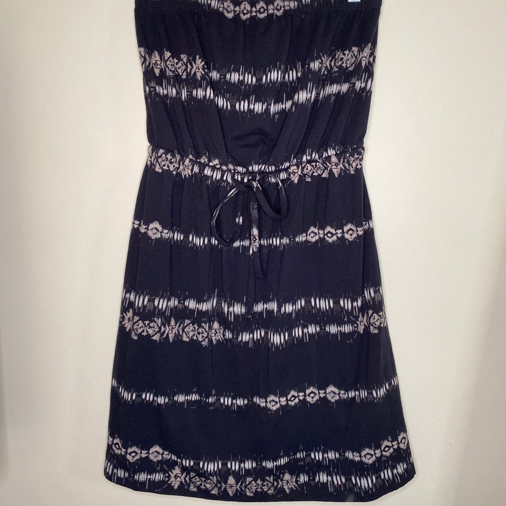 Black TieDye Tube Top Dress